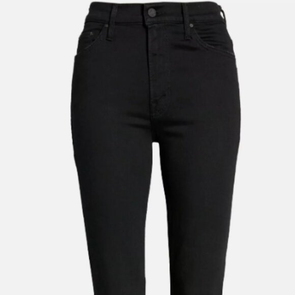 Mother Denim | Insider Crop Two Step Fray Lightweight sz 26 Black Jeans - Picture 8 of 8